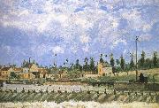 Camille Pissarro Pang plans scenic Schwarz oil on canvas